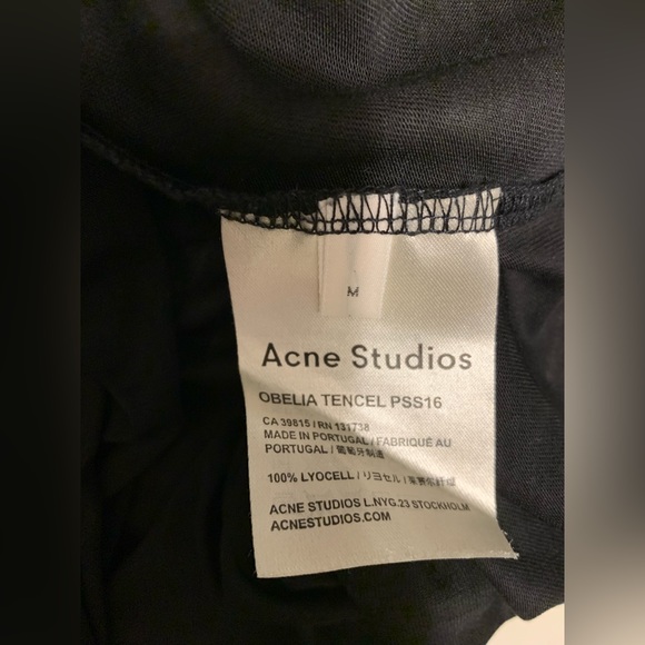 Acne Studios Obelia Tencel Dress Black Size Medium - Picture 6 of 6